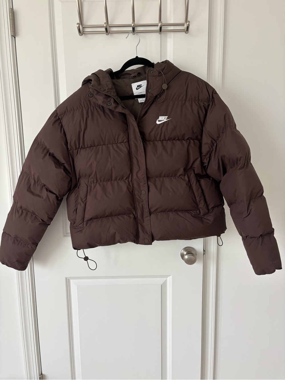 Nike Brown Hooded Puffer Jacket